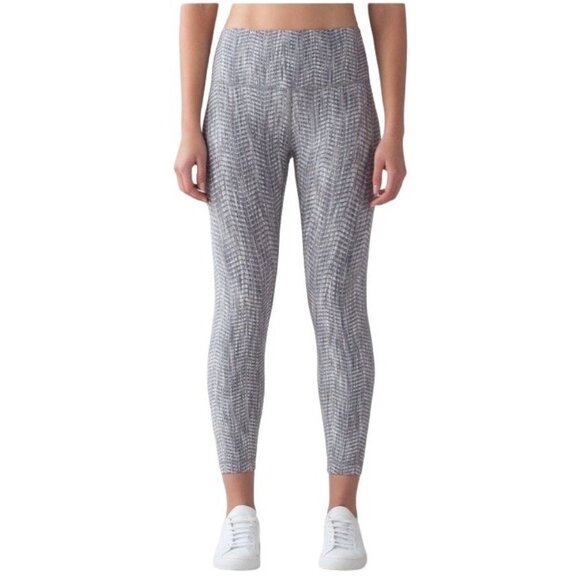 Lululemon Womens Gray Wunder Under 7/8 Tights 25 Inch Inseam Size 4 - Picture 1 of 8